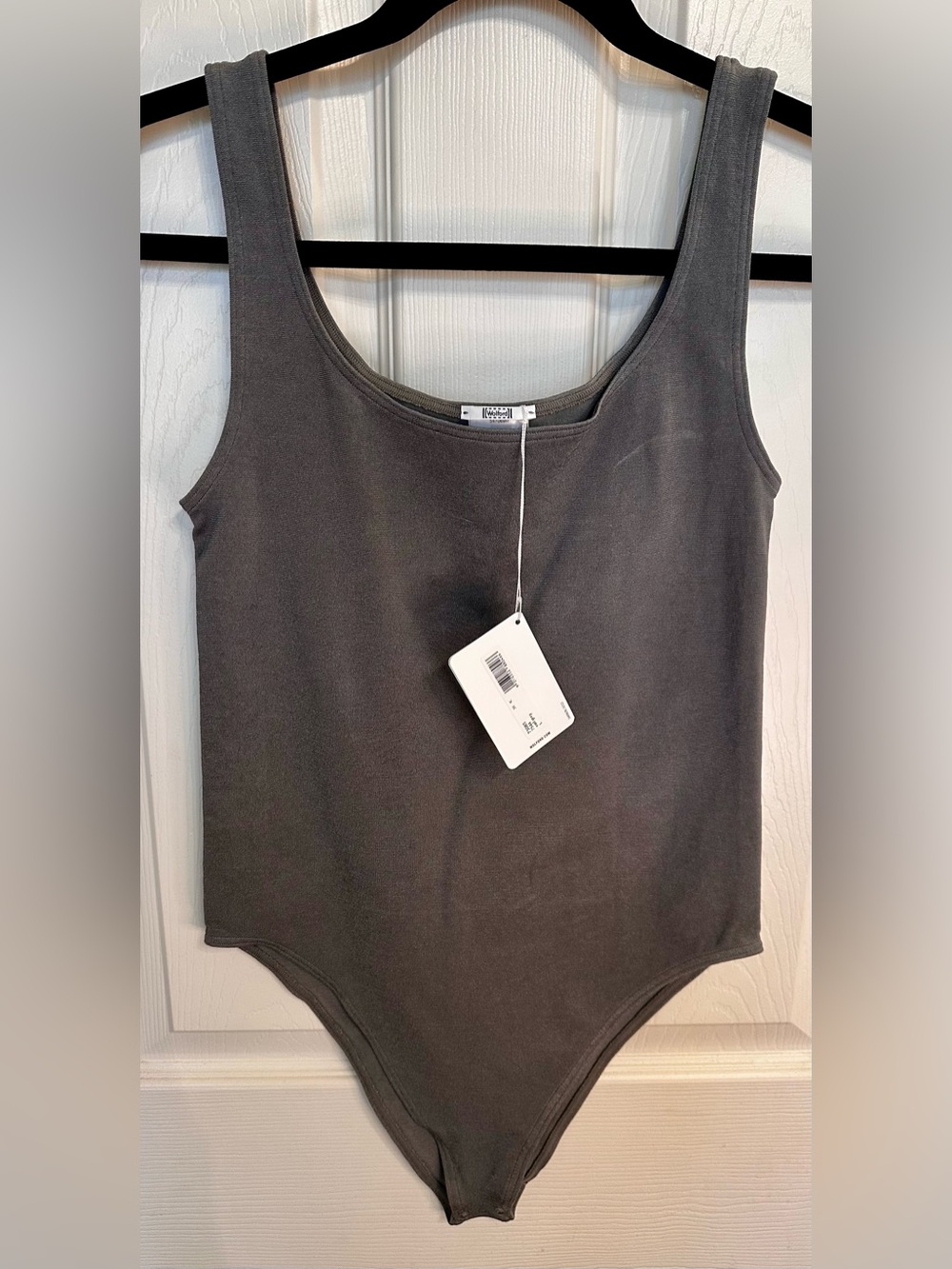 Wolford Jamaika Scoop Neck One-Piece Bodysuit in Earl Grey - Size L - $255 - Picture 6 of 9